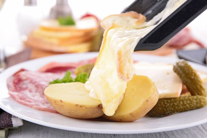 Pickle and potato fondue