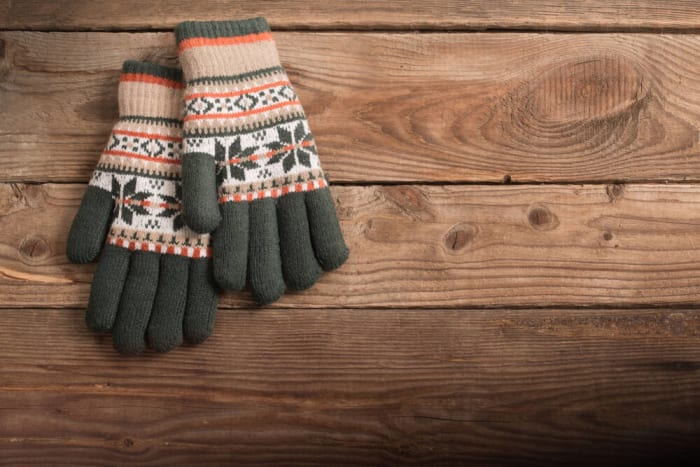 Warm winter gloves