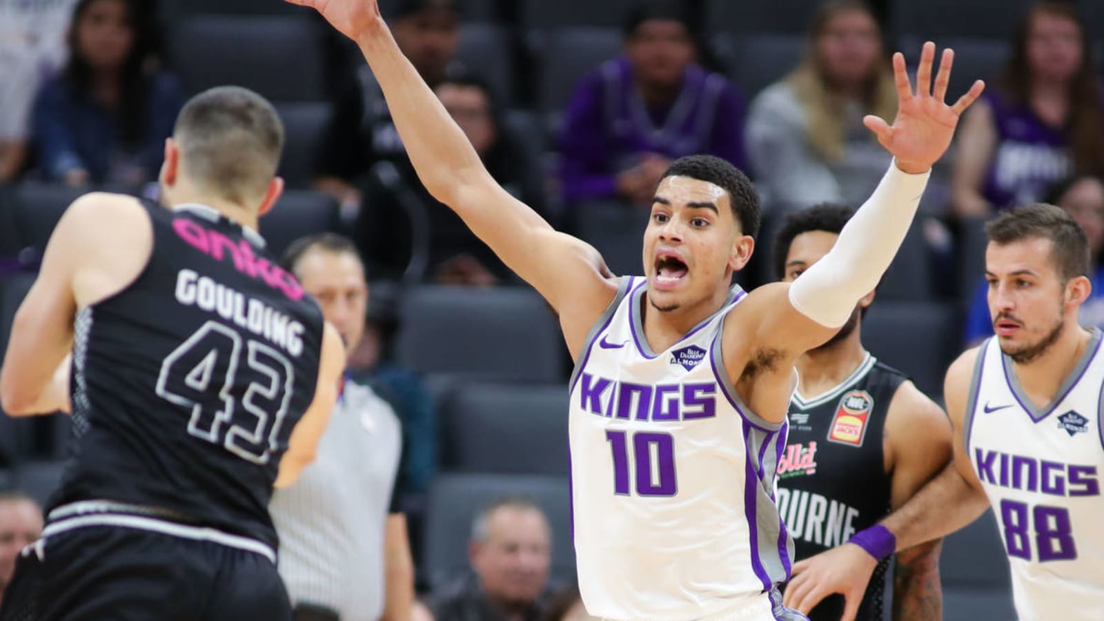 Kings guard Justin James had his first significant play of the season