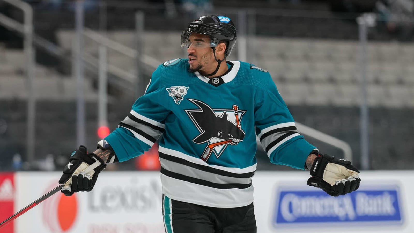 Sharks forward Evander Kane claims wife assaulted him, obtains restraining order