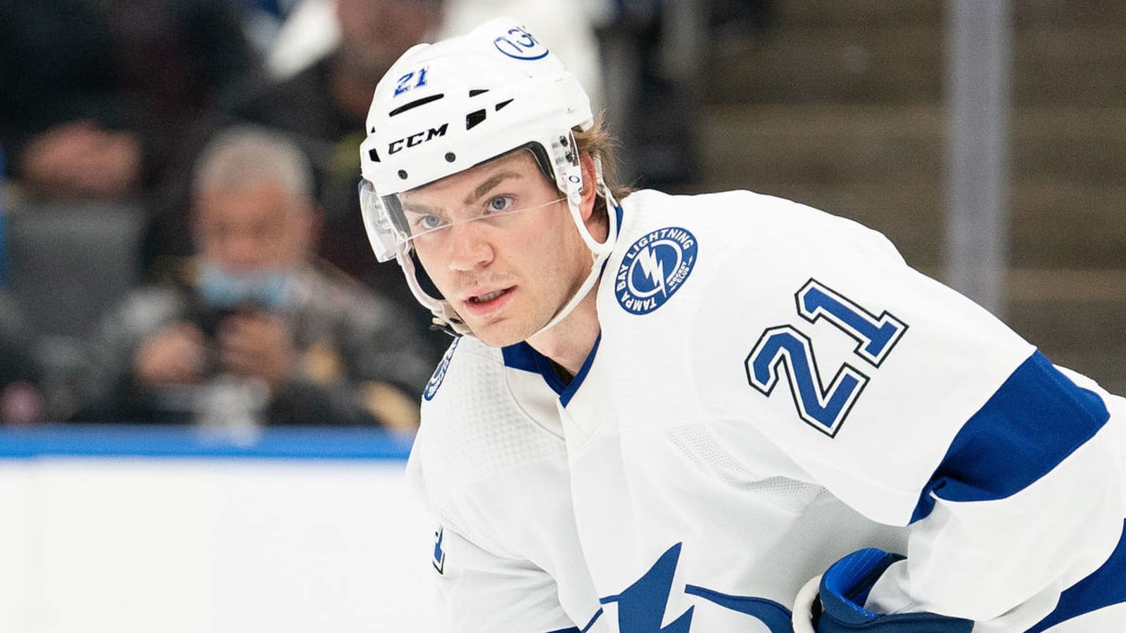 Lightning's Brayden Point out Sunday after colliding into boards