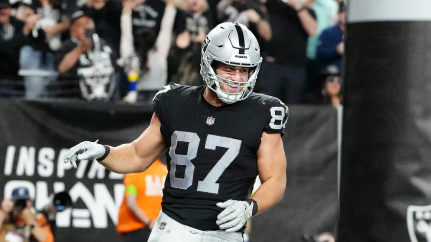 Las Vegas Raiders TE Michael Mayer has a question for the NFL when it comes to their offense in 202