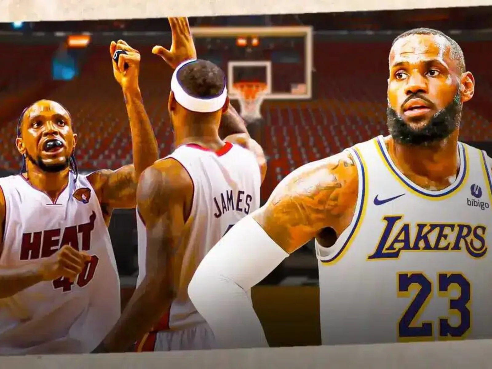 Heat retire lebron's top jersey