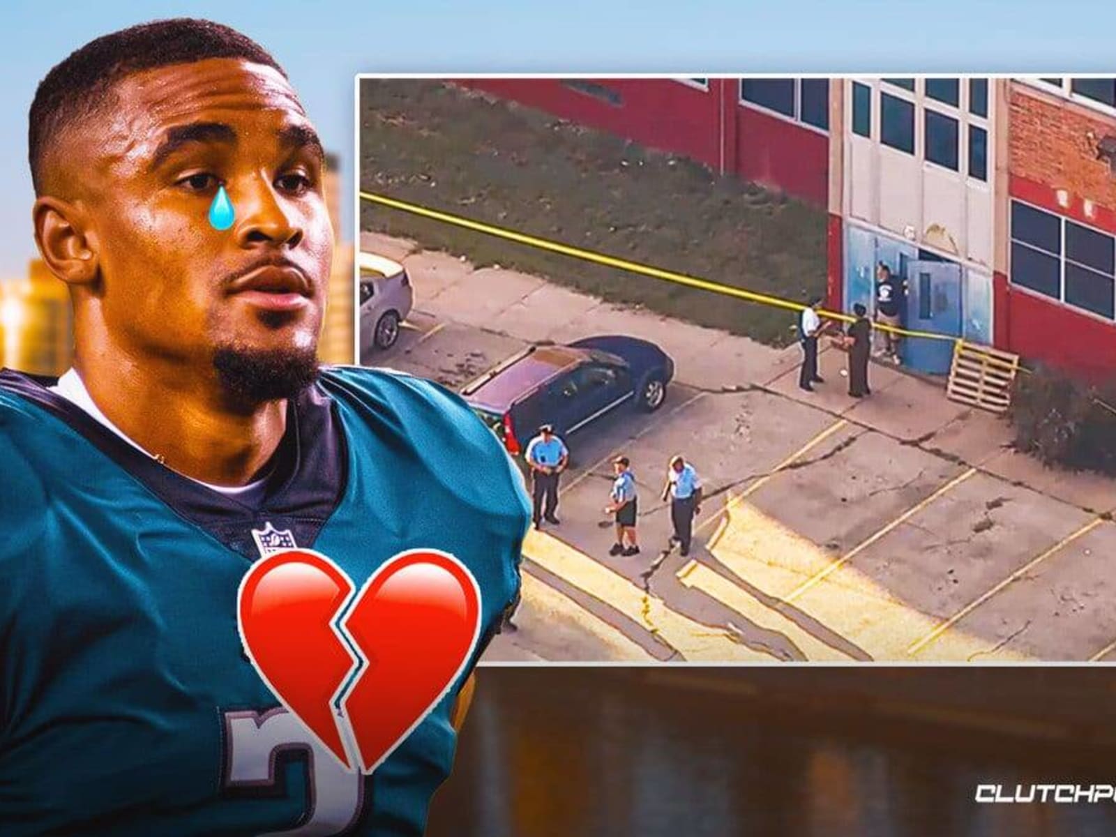 Eagles QB Jalen Hurts' heart-wrenching reaction to Roxborough High