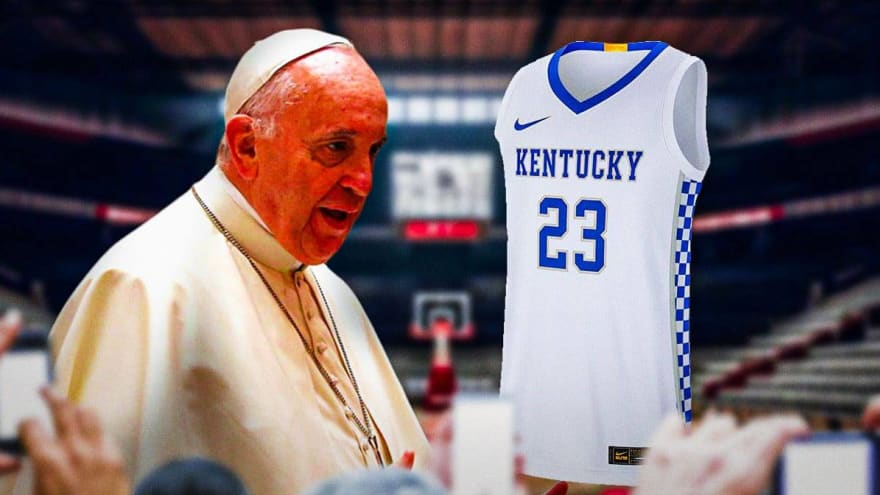 The true story behind Pope Francis’ Mark Pope Kentucky basketball jersey