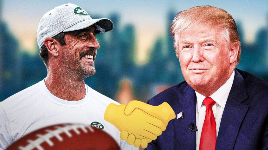 Jets’ Aaron Rodgers posts about Donald Trump handshake at UFC 302