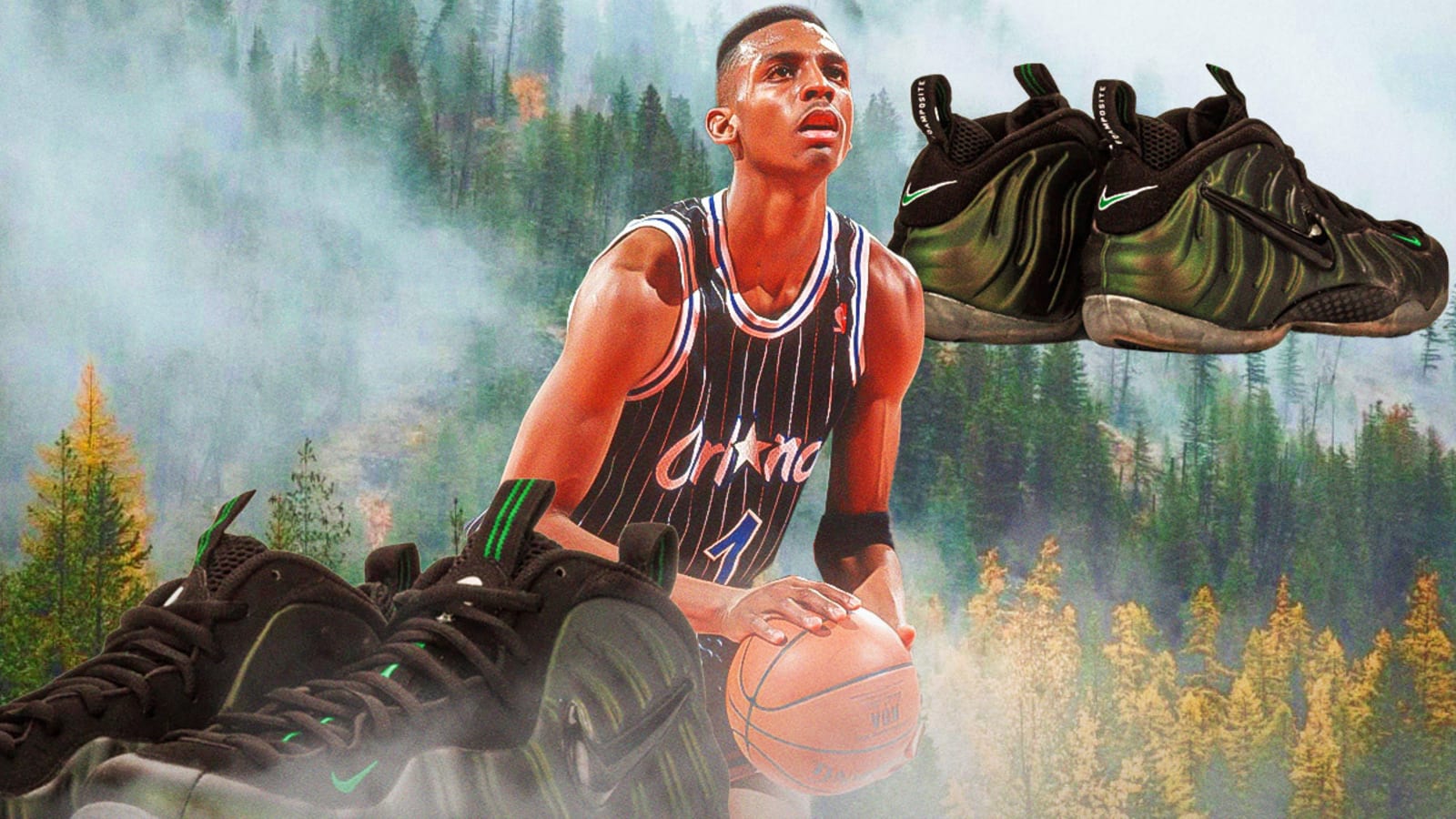 Pine green foamposite top
