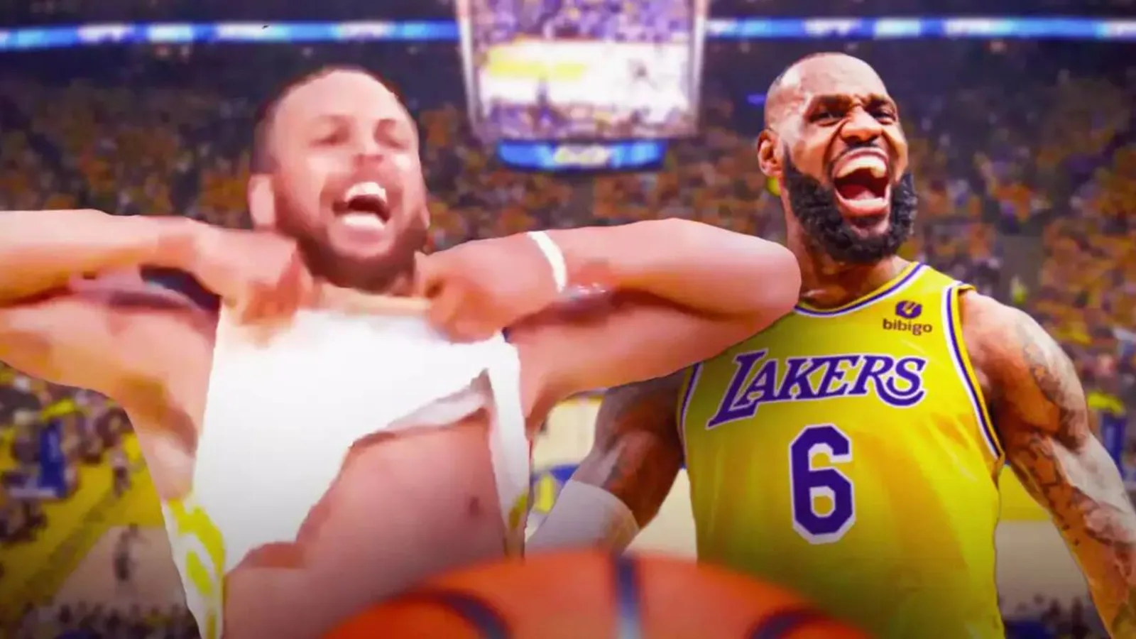Warriors Stephen Curry rips jersey in frustration after painful 1 point loss vs. Lakers Yardbarker
