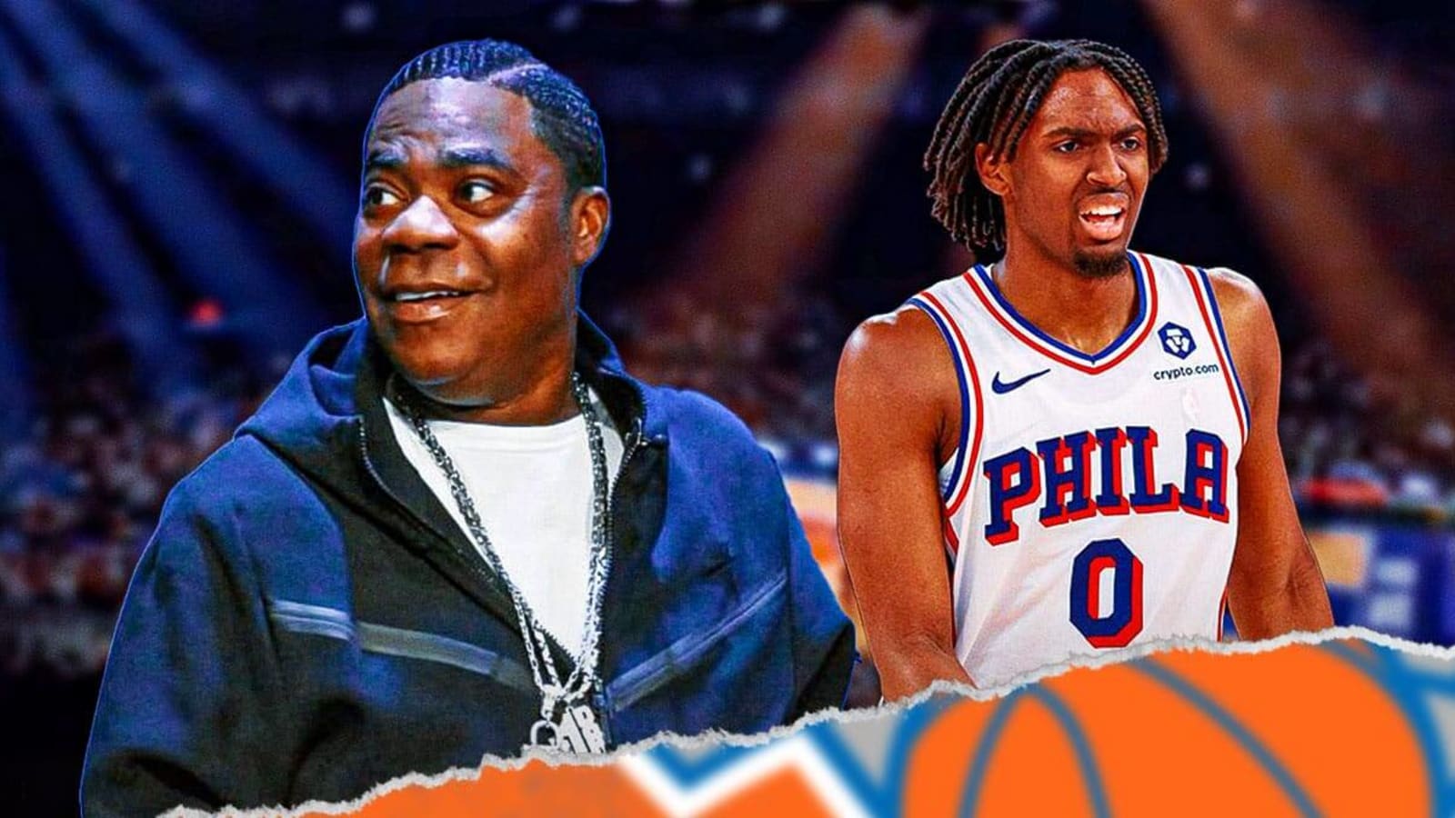 Knicks fan Tracy Morgan caught giving Tyrese Maxey the finger after season-saving shot