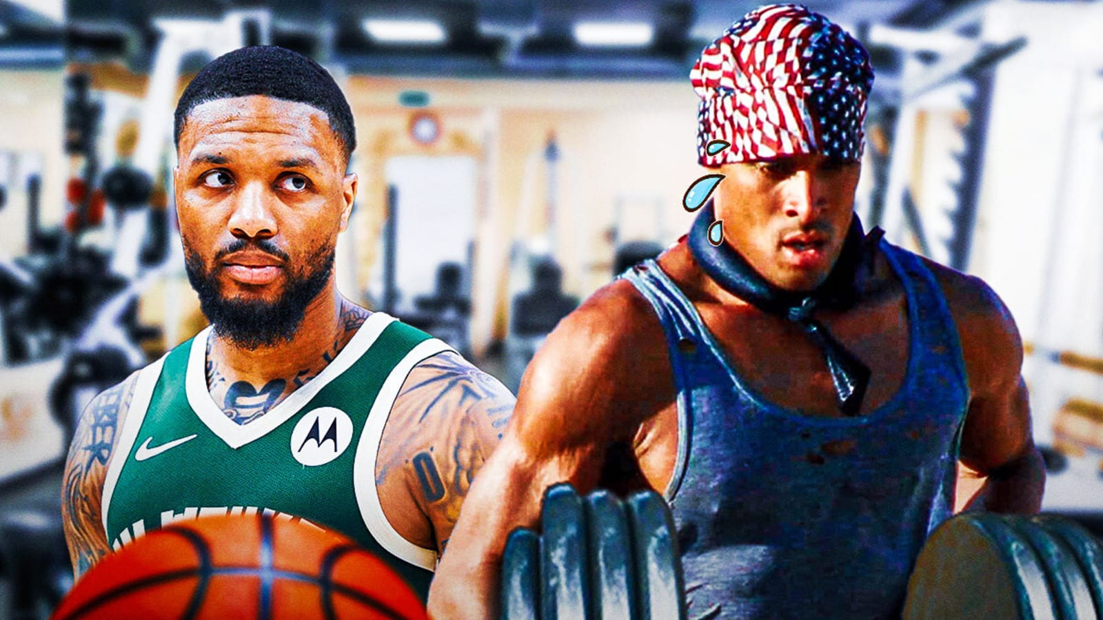 Bucks’ Damian Lillard joins David Goggins for intense workout