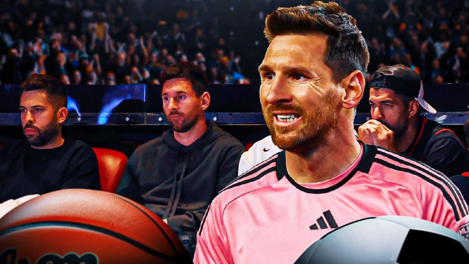 Lionel Messi takes Inter Miami mates to NBA playoff game