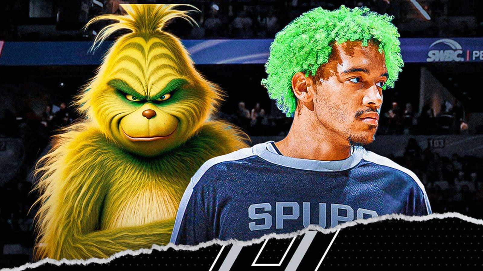 Spurs’ Jermey Sochan invokes Grinch in green holiday hair