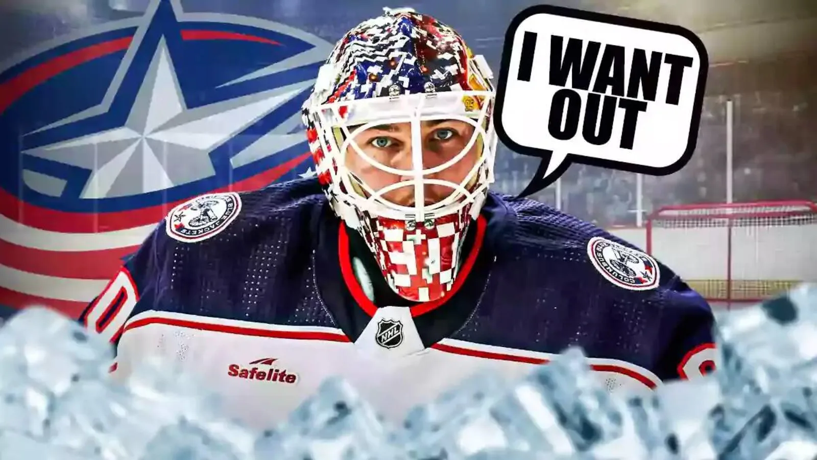 Blue Jackets’ Elvis Merzlikins confirms trade request after beating Canucks