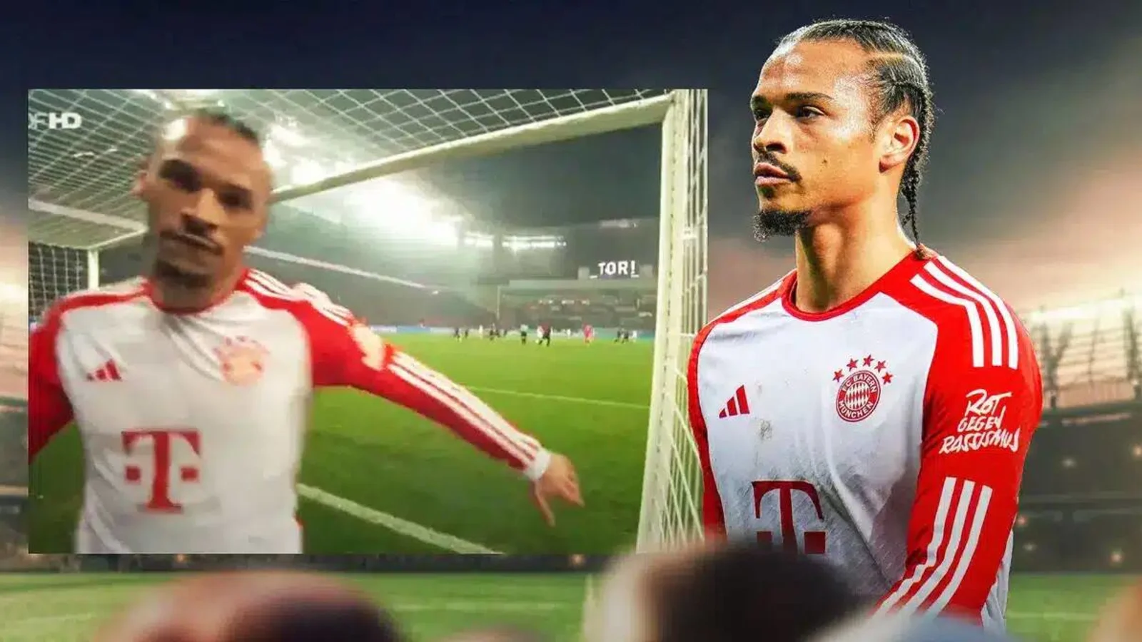 Leroy Sane destroys TV camera during Bayern Munich defeat