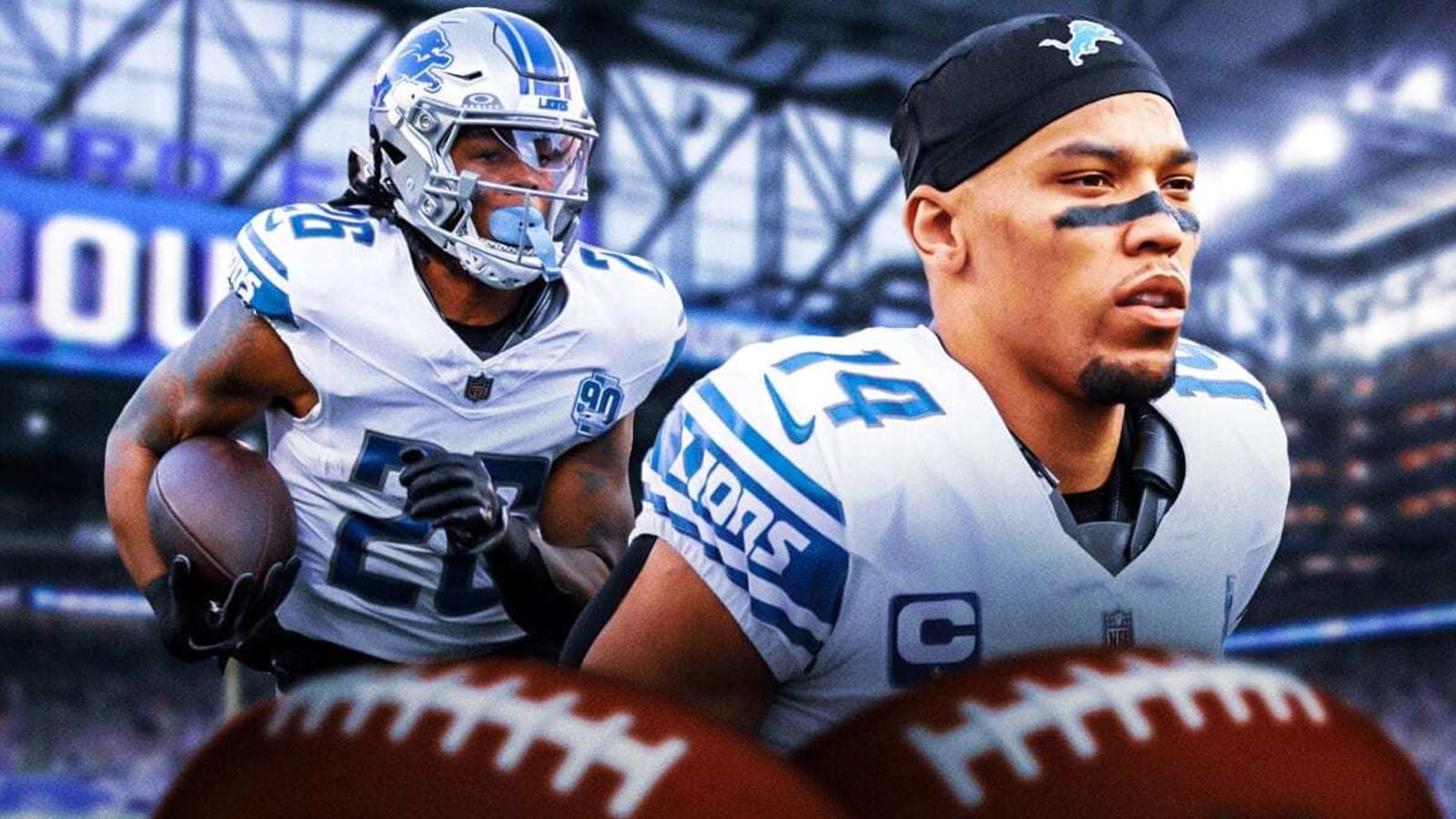 Lions’ Amon-Ra St. Brown gives Jahmyr Gibbs epic 1,000 yard challenge