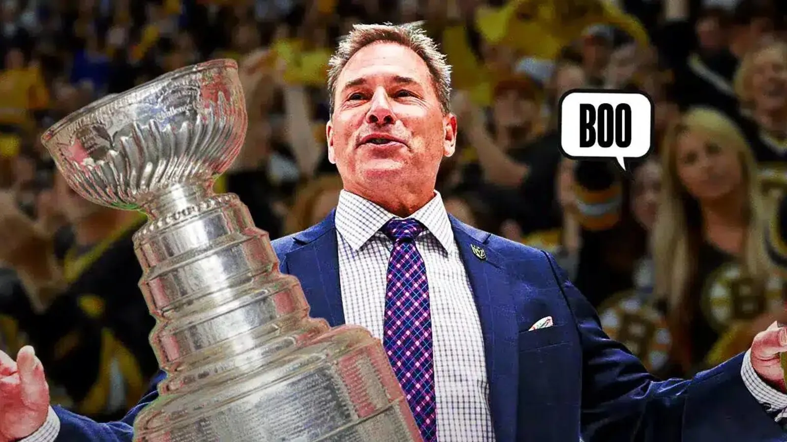 Golden Knights’ Bruce Cassidy rubs salt in Bruins fans wounds with Stanley Cup flex