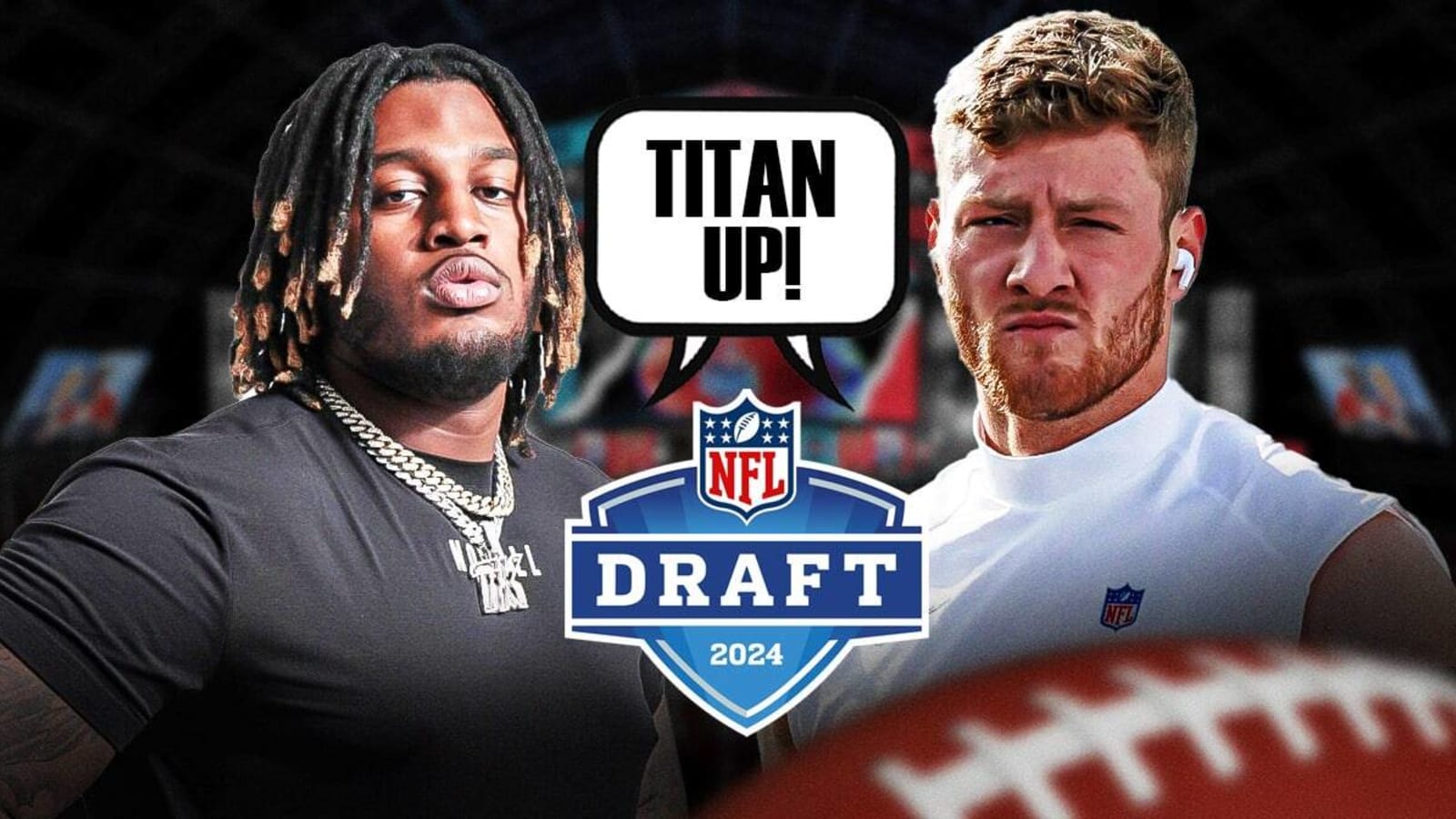 Titans JC Latham’s hyped reaction to Will Levis after NFL Draft