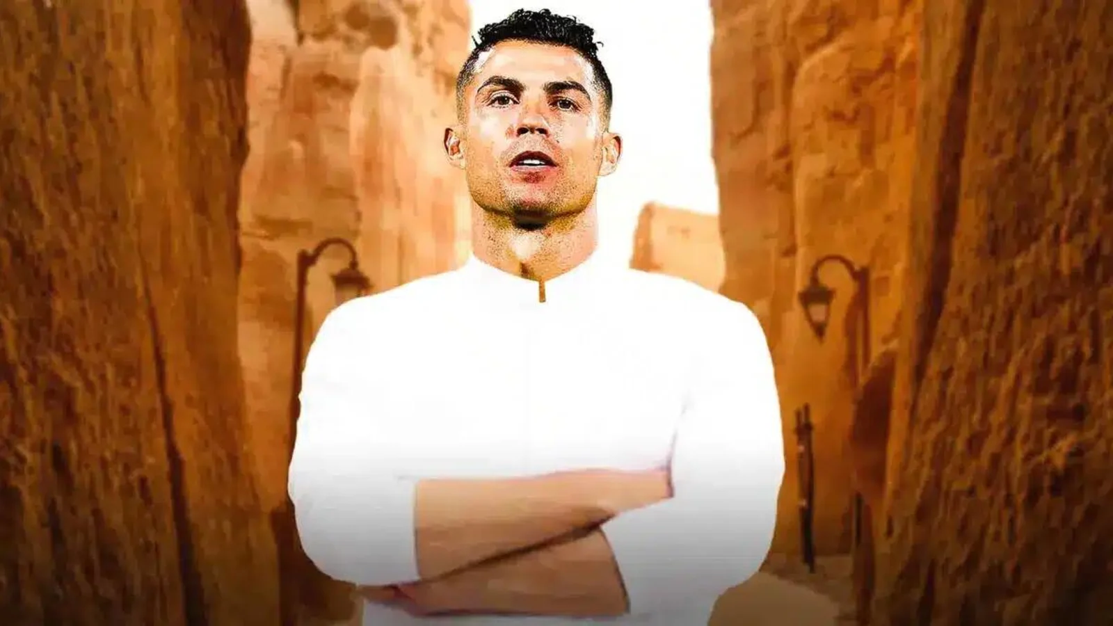 Cristiano Ronaldo pictured in white Saudi attire on Founding Day