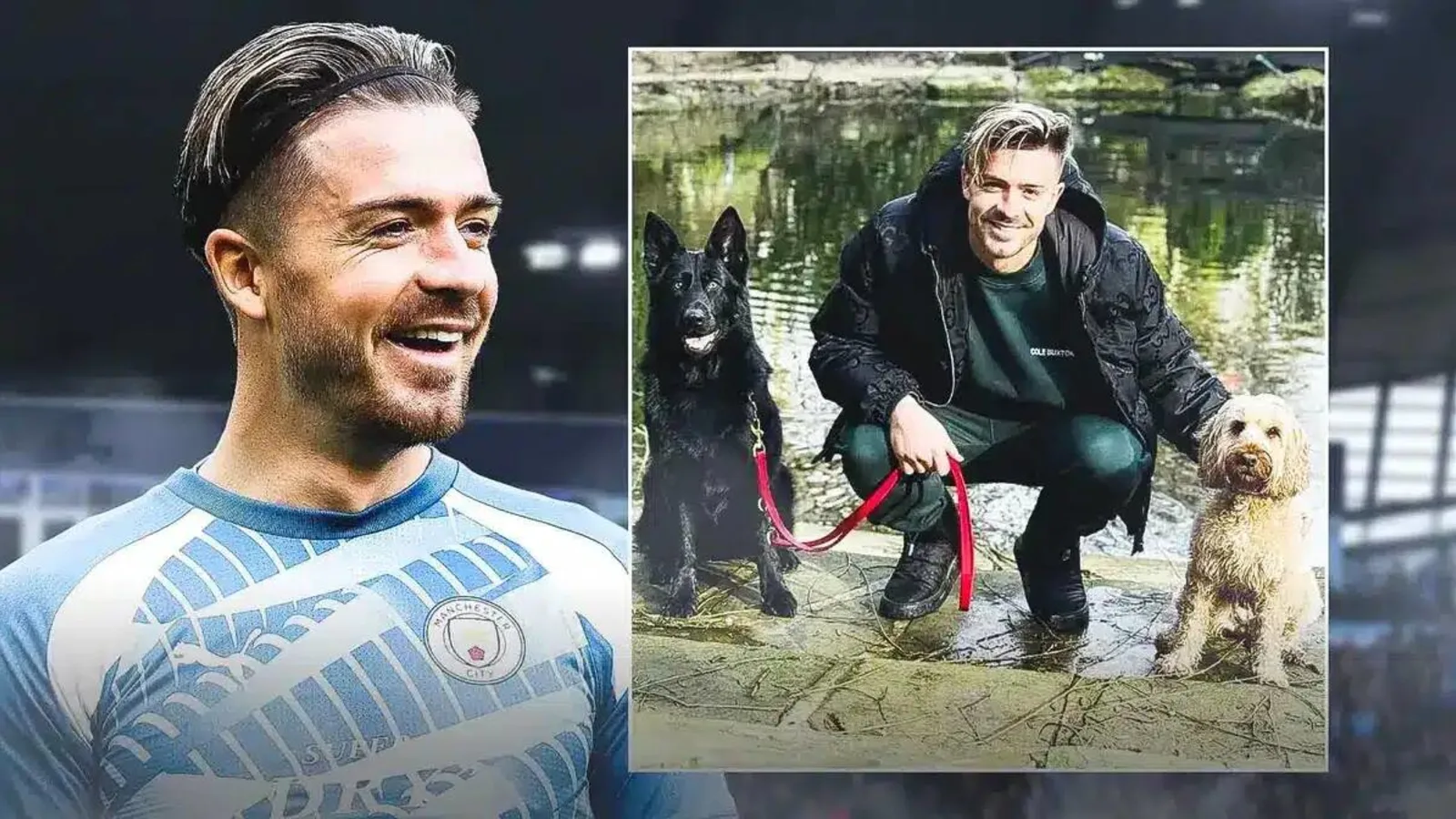 Jack Grealish poses with £25,000 protection dog after house raid