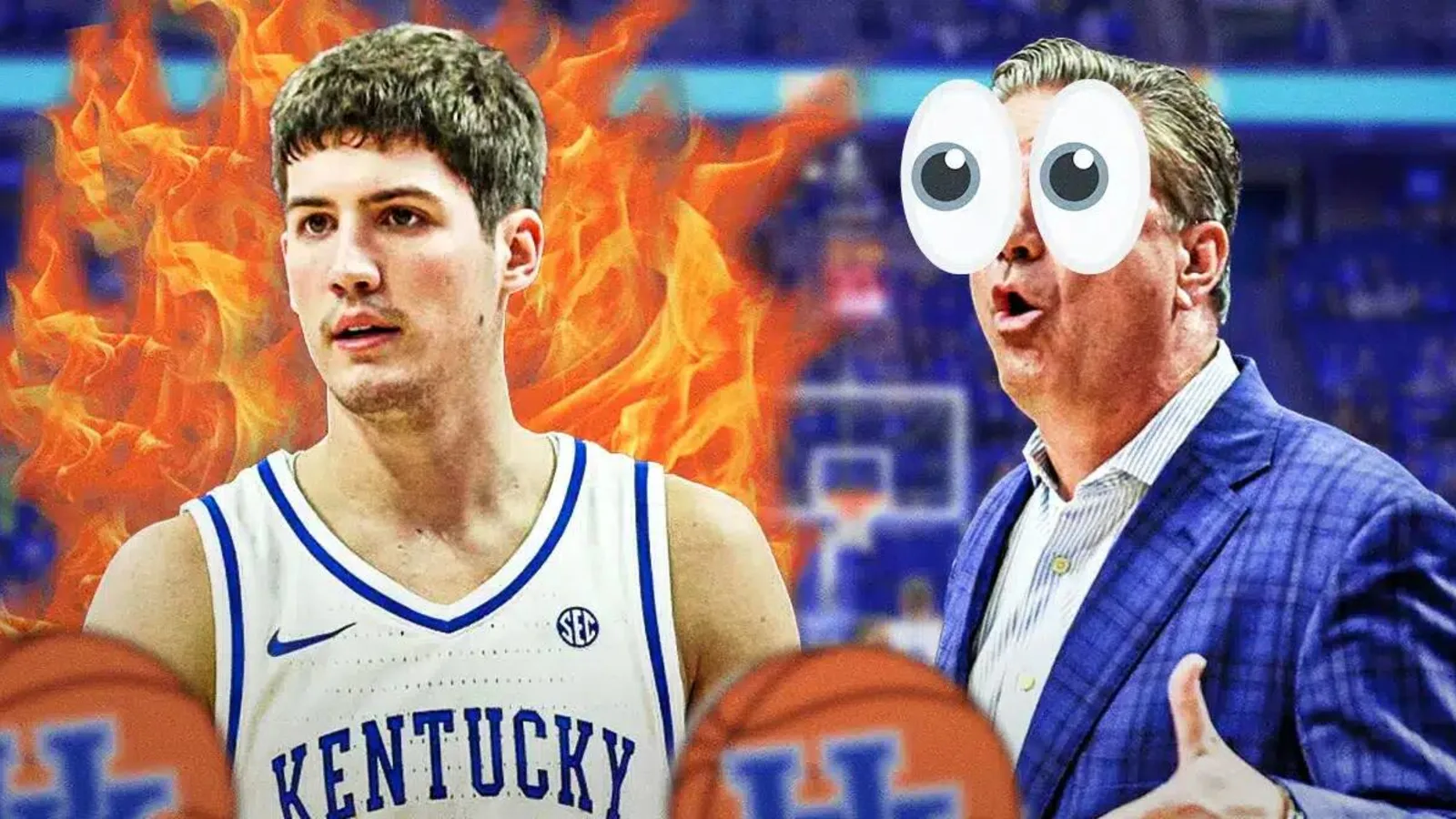 Kentucky s John Calipari reacts to Reed Sheppard s heroics after