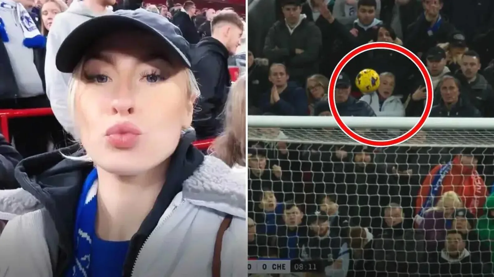 Darwin Nunez almost smashes Astrid Wett during Liverpool-Chelsea clash