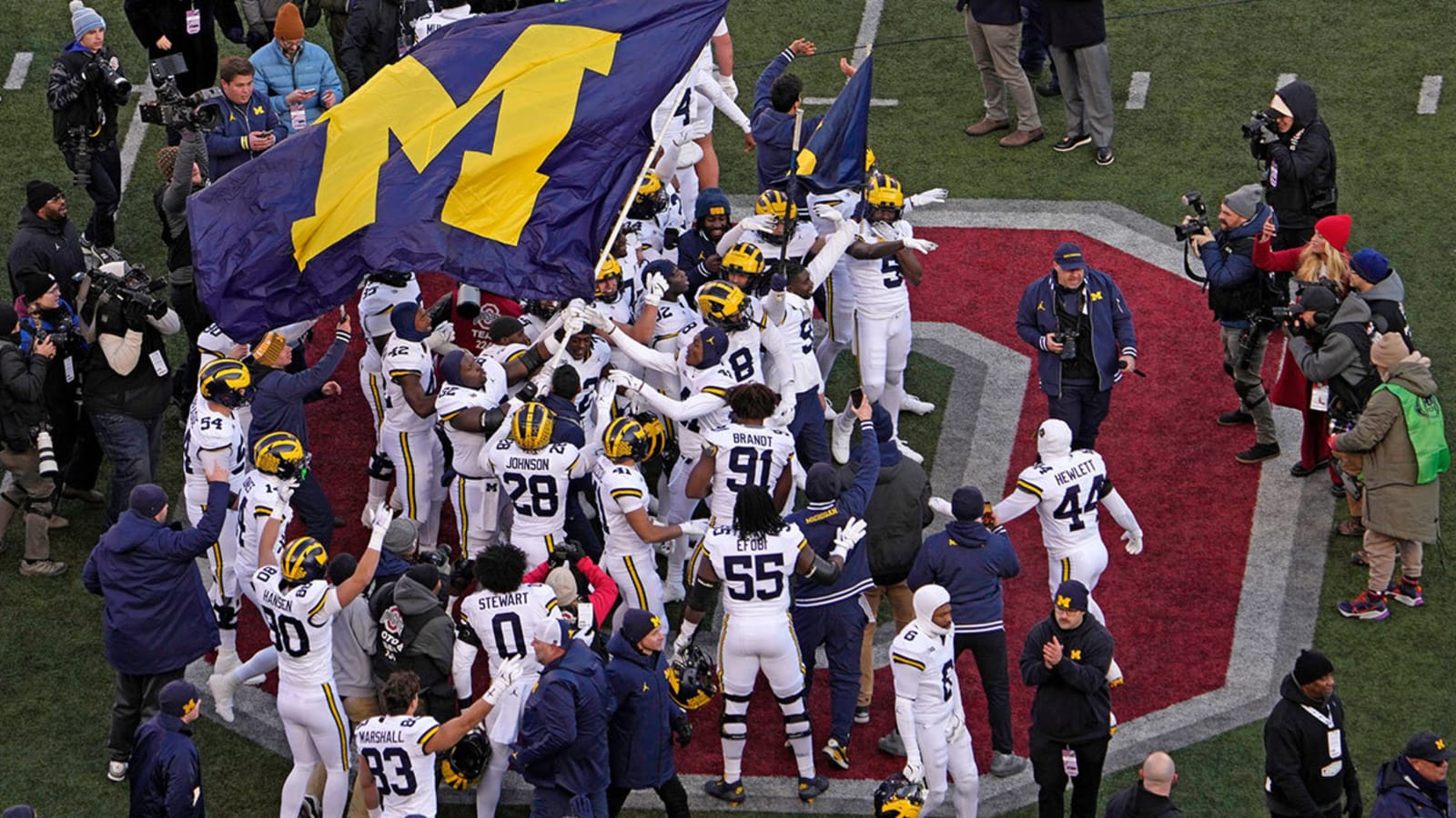 How much is Ohio State football favored by vs. Michigan in 2025?