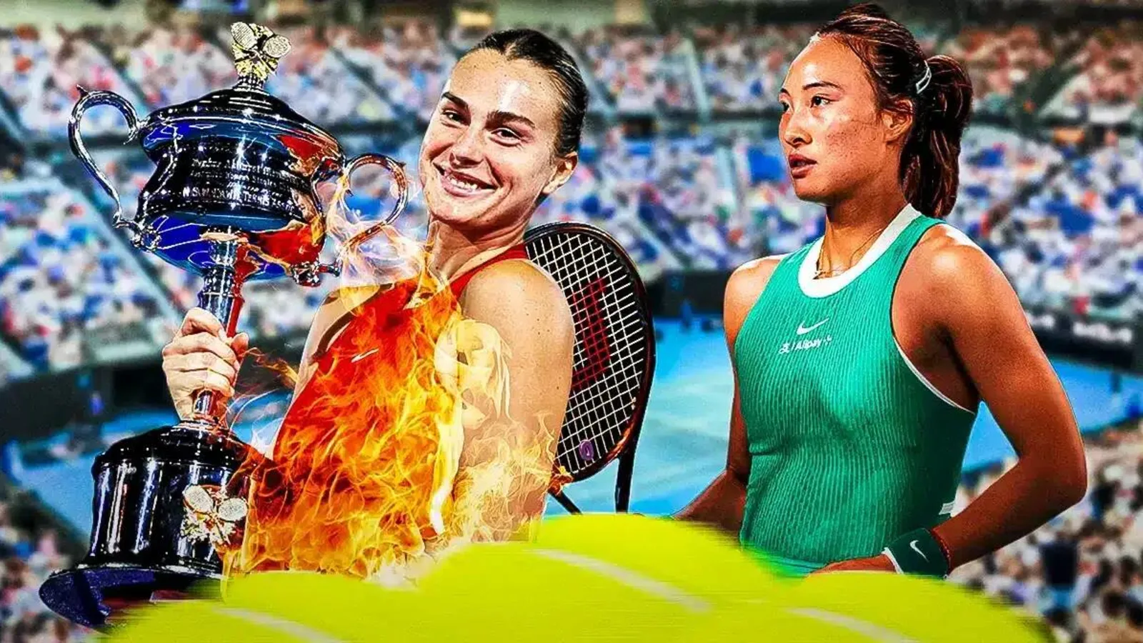 Aryna Sabalenka reacts to winning 2nd straight Australian Open title