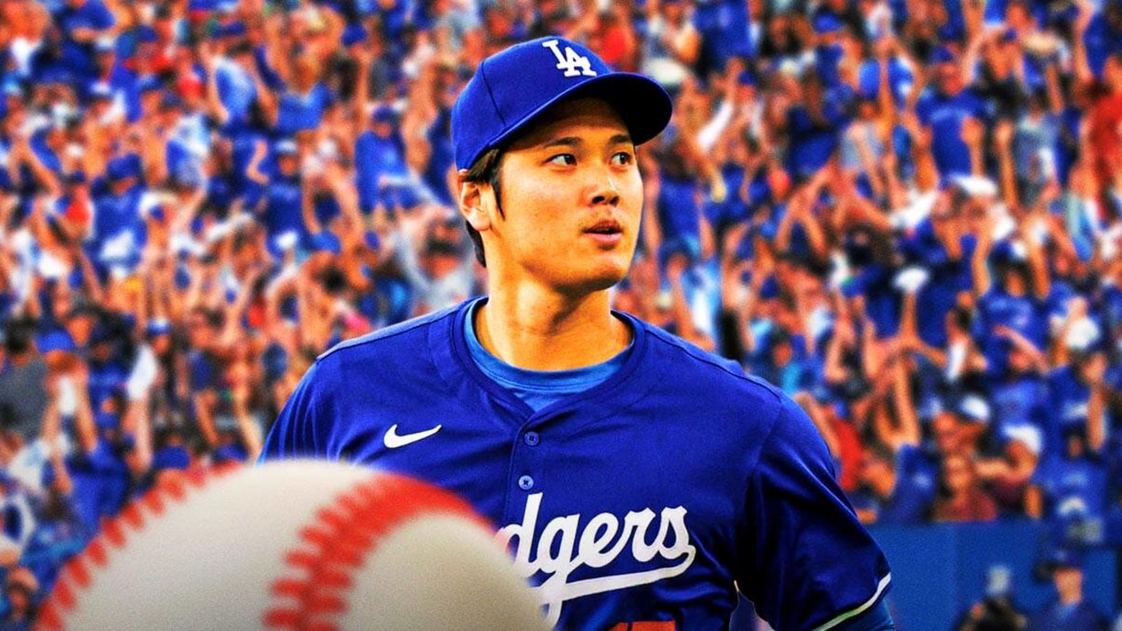 Dodgers’ Shohei Ohtani reacts to getting booed by Blue Jays fans