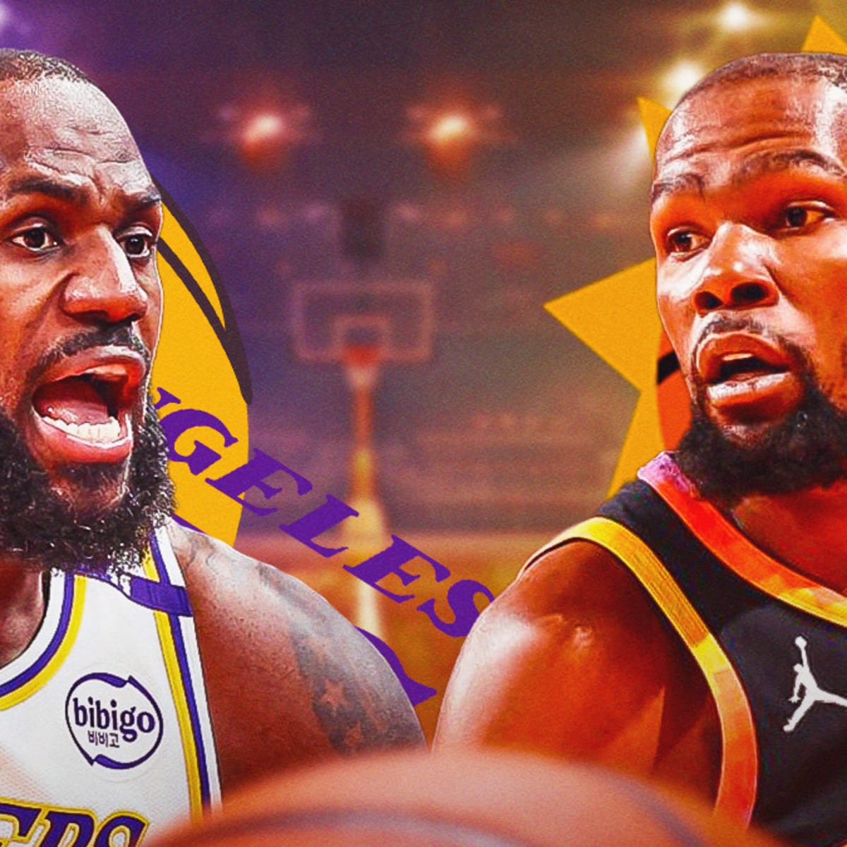 Kevin Durant LeBron James trade dunks in stunning sequence during Lakers Suns Yardbarker