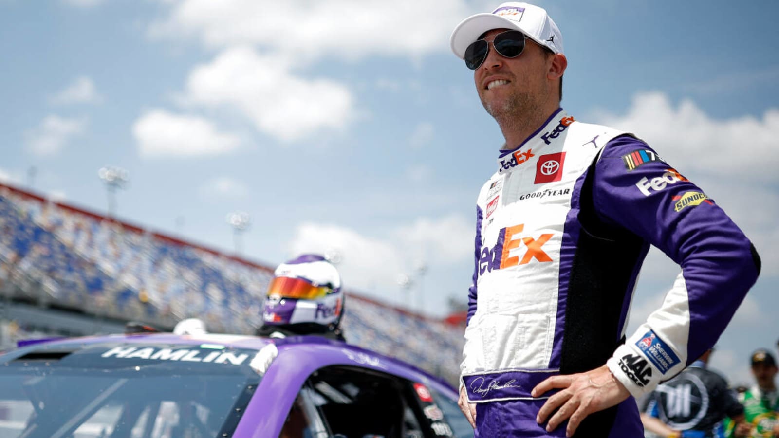 Denny Hamlin congratulates Kyle Larson after thrilling Shriners Children’s 200 win