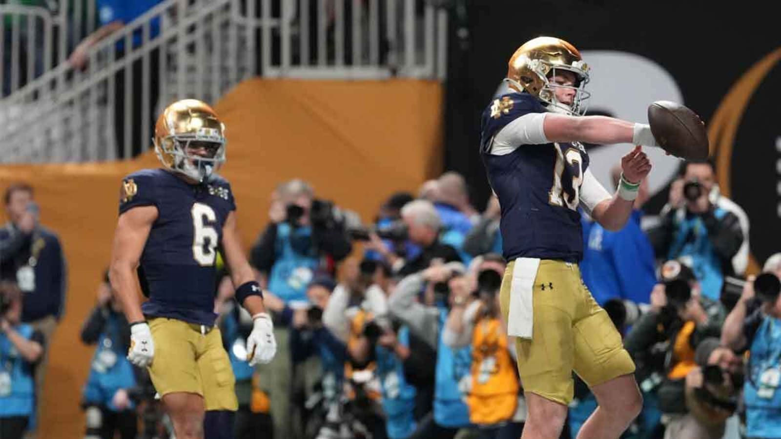 Notre Dame football’s Riley Leonard sends biblical message after TD run
