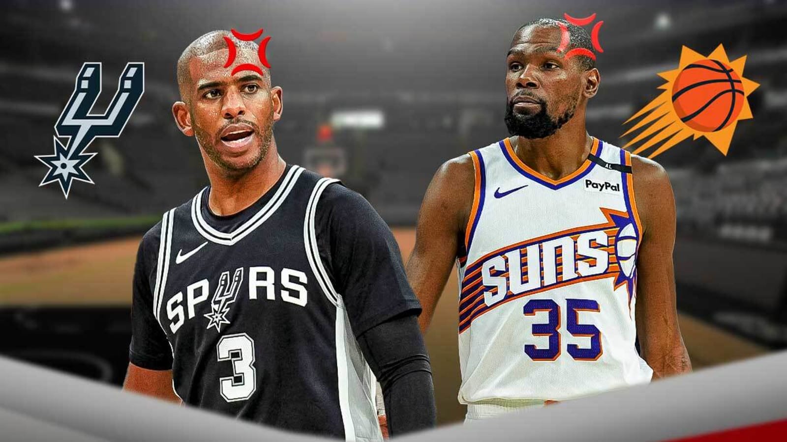 Suns’ Kevin Durant erupts on Spurs’ Chris Paul in heated moment