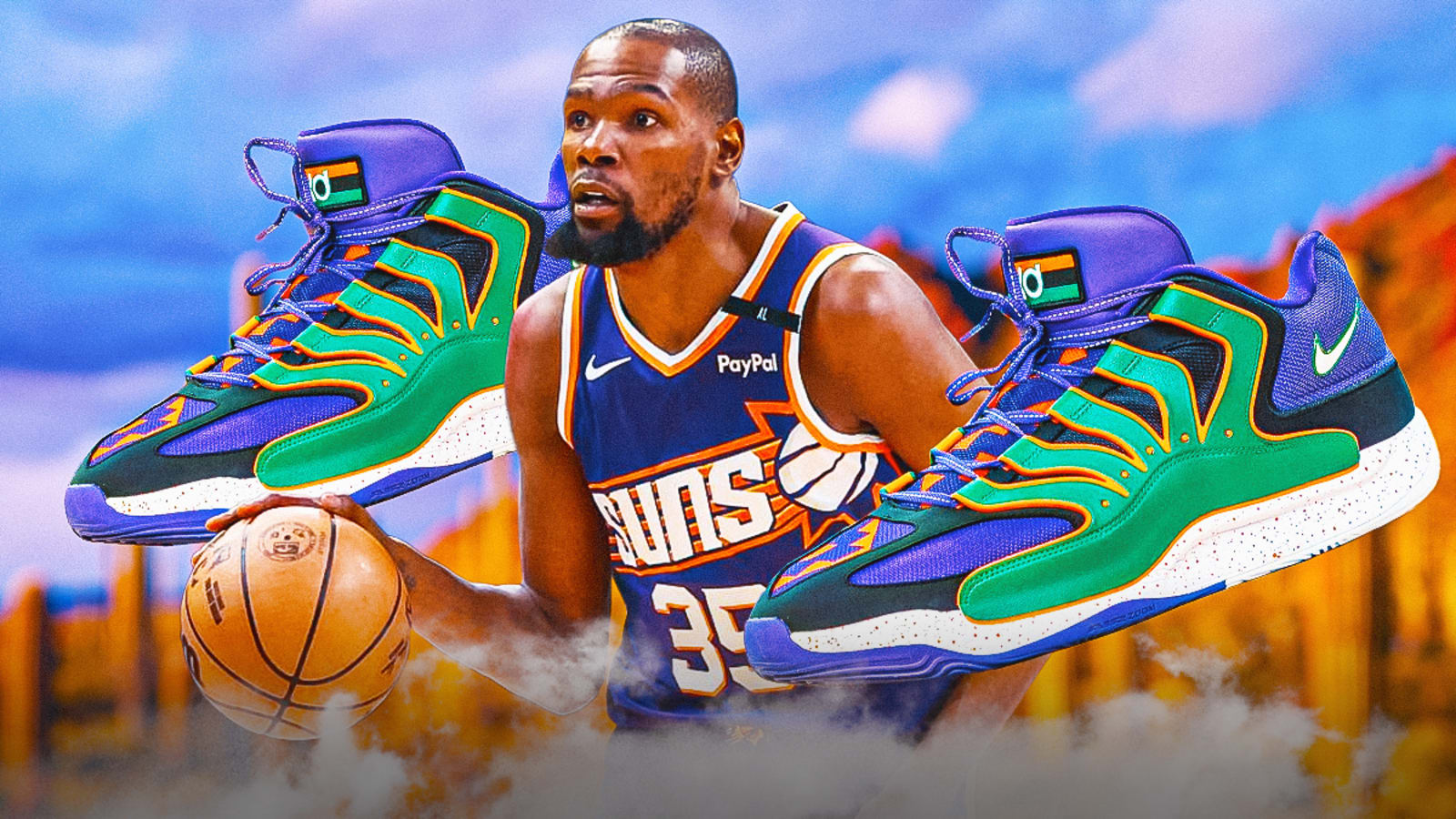 Kevin Durant wears new Nike KD 18 ‘The Valley’