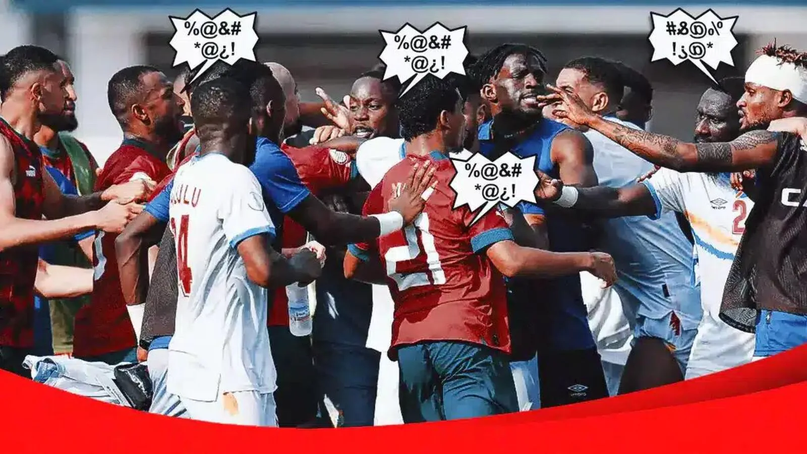 AFCON chaos as Morrocon star gets racially abused after chasing his opponent