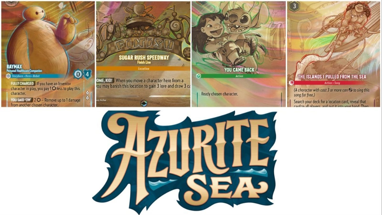 Set Sail with an Exclusive Look at DISNEY LORCANA: AZURITE SEA Enchanted Cards