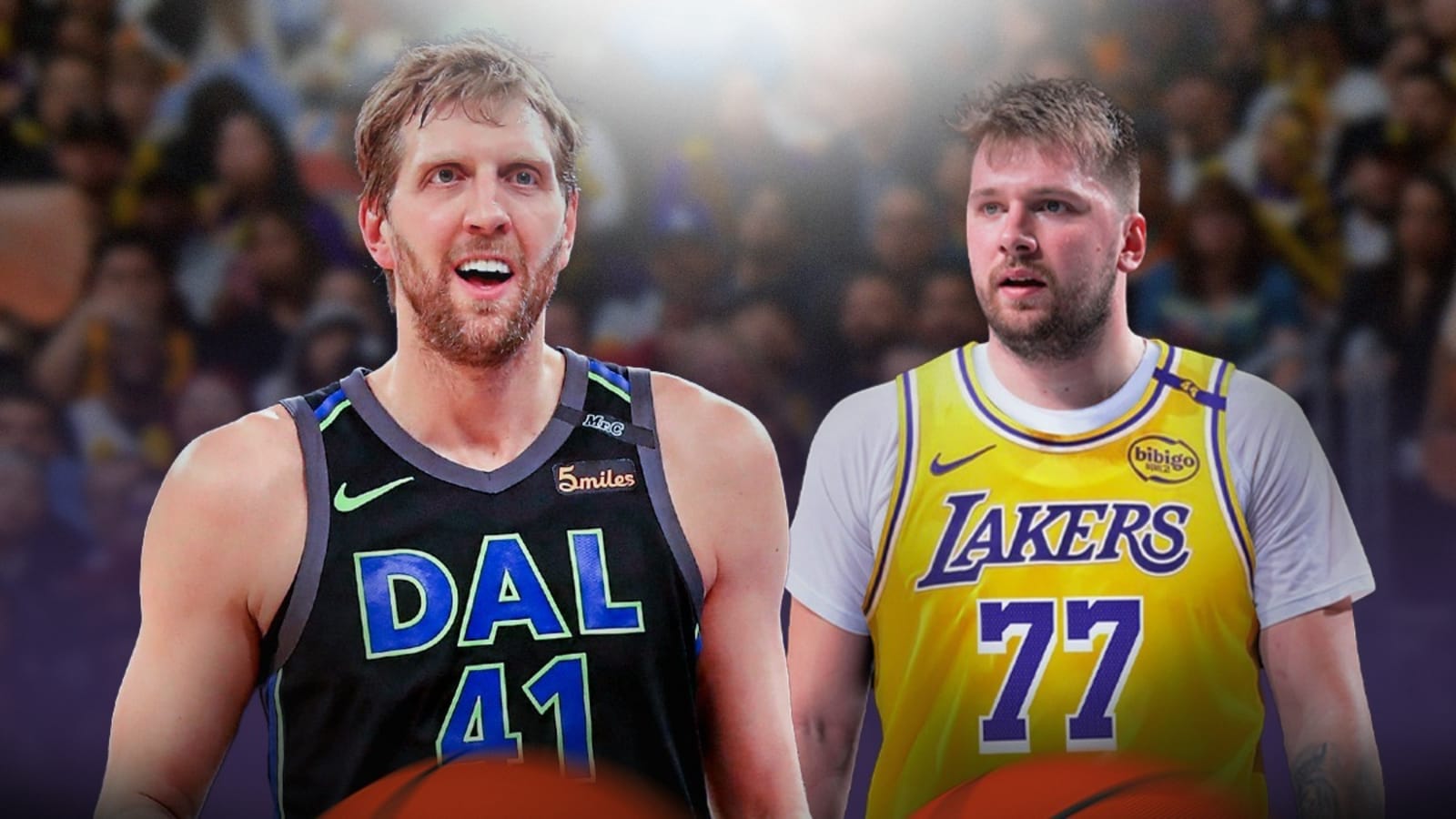 Luka Doncic hits Dirk fadeaway in Lakers debut