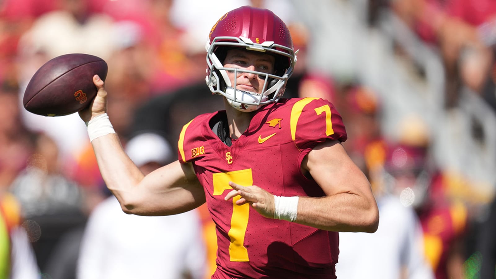 USC football’s Miller Moss opens up about trip to medical tent in Wisconsin game