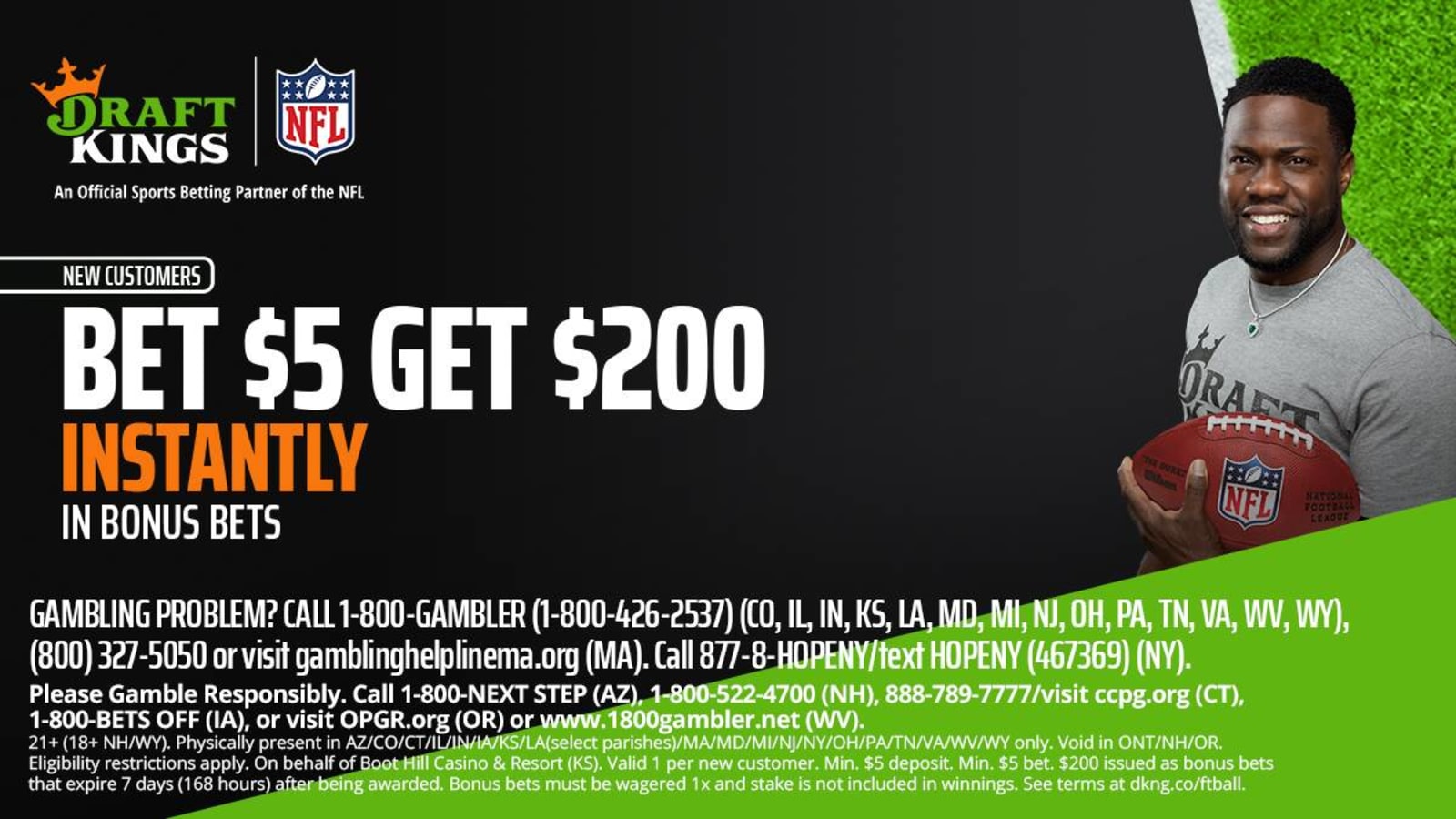 DraftKings Promo Code Kevin Hart: Bet $5, Get $200 on the Eagles on  Thursday Night Football