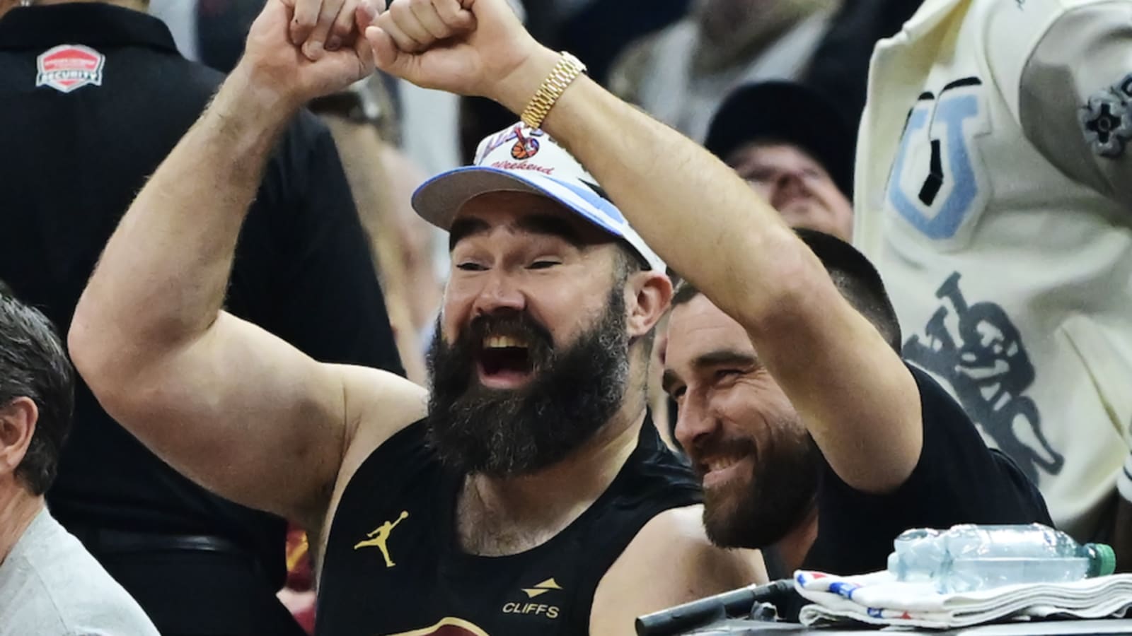 Jason Kelce has perfect reaction to fan&#39;s Travis Kelce Accelerator Energy tattoo that mimics his own viral fan tattoo