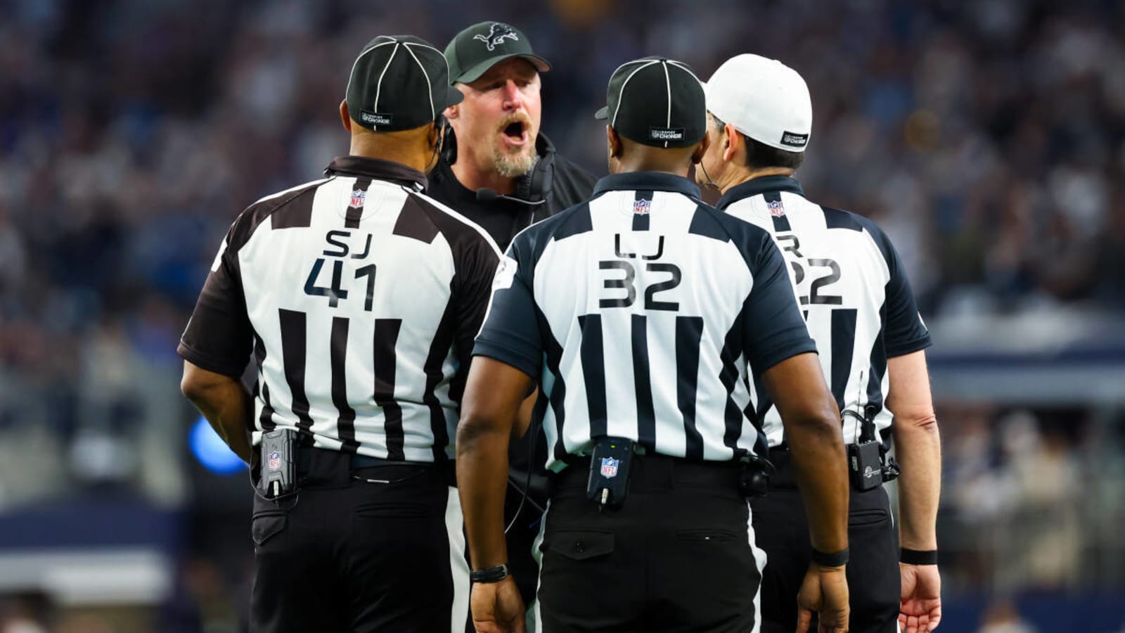 Dan Campbell went over controversial play with officials before the game