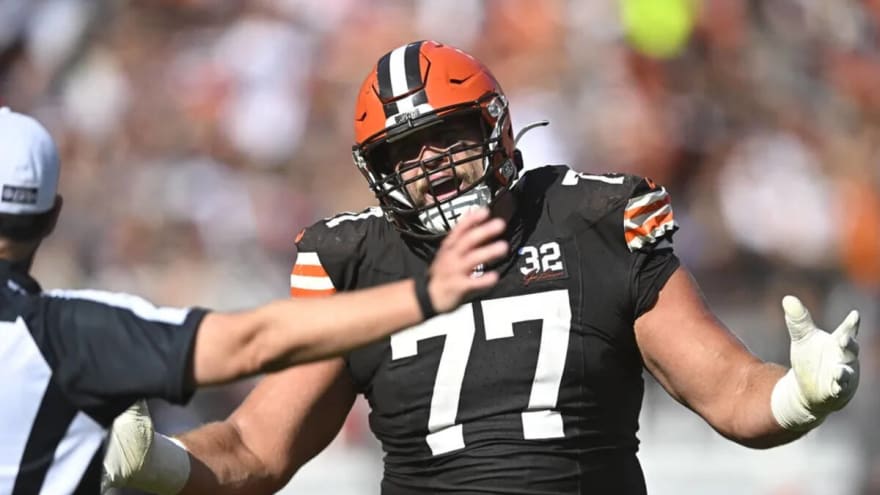 Browns’ Wyatt Teller gives his initial reaction to rookie teammate at the same position