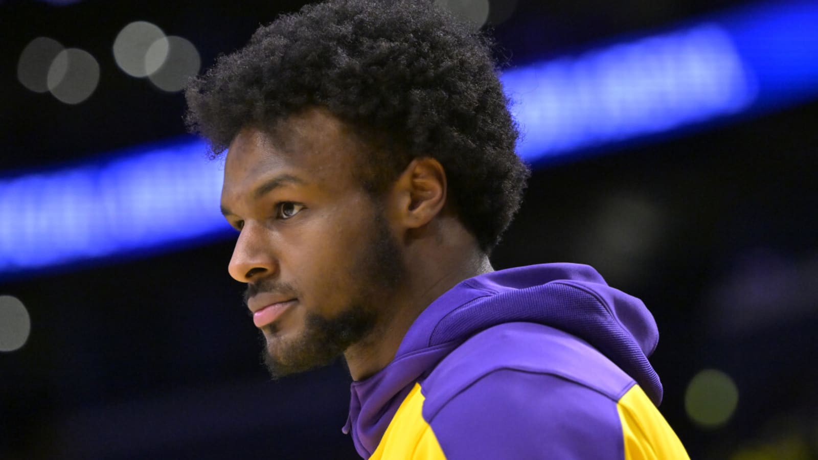 Bronny James Had The Perfect Reaction to LeBron James' Slam Dunk in Lakers-Celtics