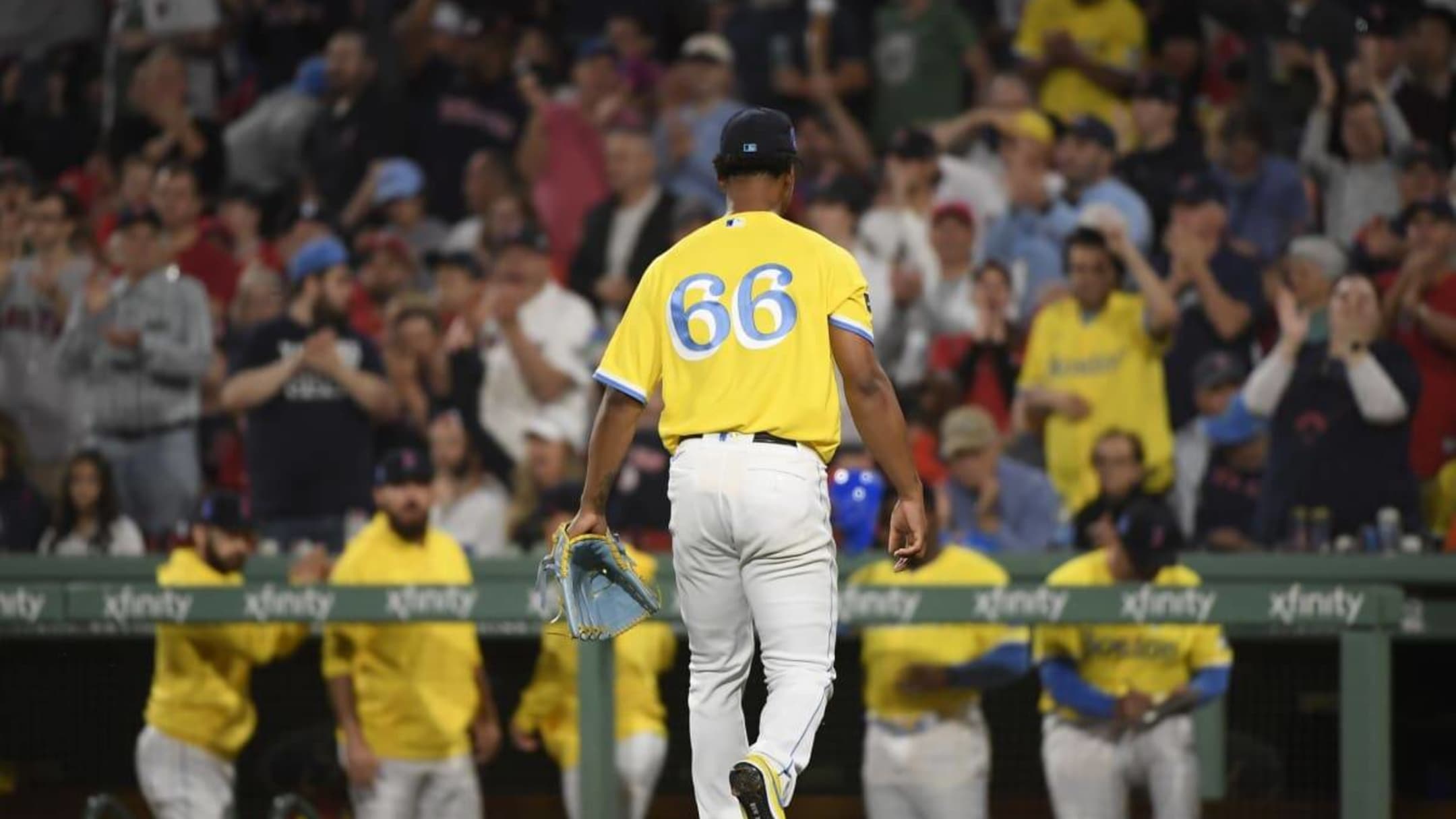 Why do the Red Sox wear yellow jerseys?