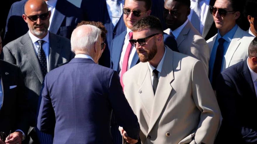 Jason Kelce can&#39;t help but comment on Travis Kelce&#39;s memorable speech at 2024 White House visit