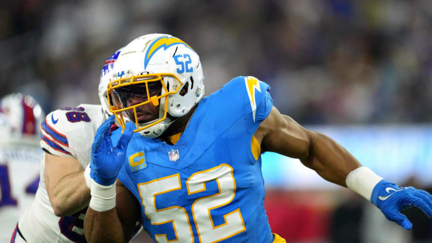 Los Angeles Chargers OLB Khalil Mack remains on prestigious annual NFL list, but his ranking drops significantly