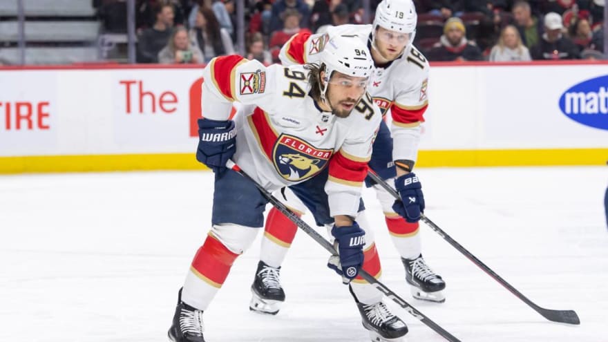 Panthers’ Ryan Lomberg to miss Game 2 against Lightning due to illness