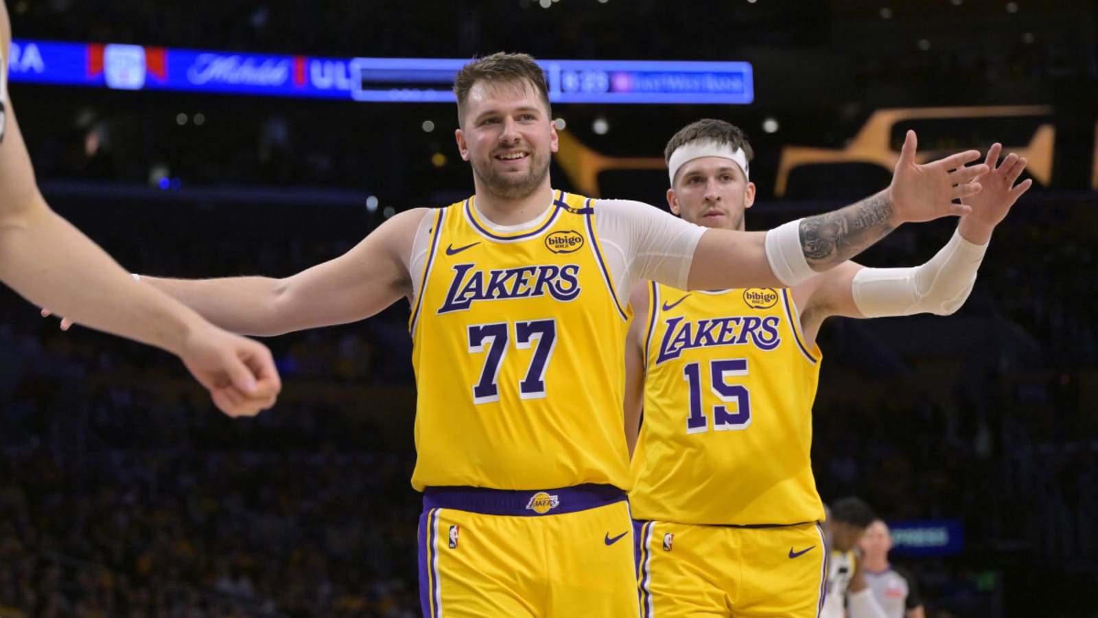 Camera Catches Lakers&#39; Luka Doncic Dissing Nuggets&#39; Peyton Watson