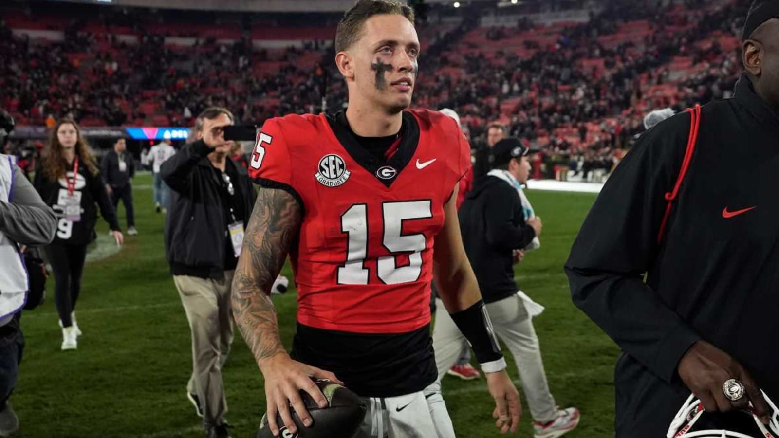 Troubling Video of Carson Beck Emerges After Injury in First Half vs. Texas