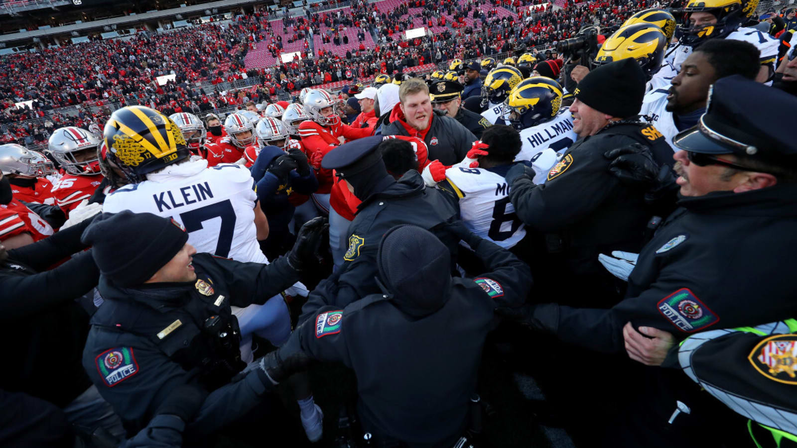 Video Emerges of Police Using Pepper Spray Amid Michigan-Ohio State Brawl