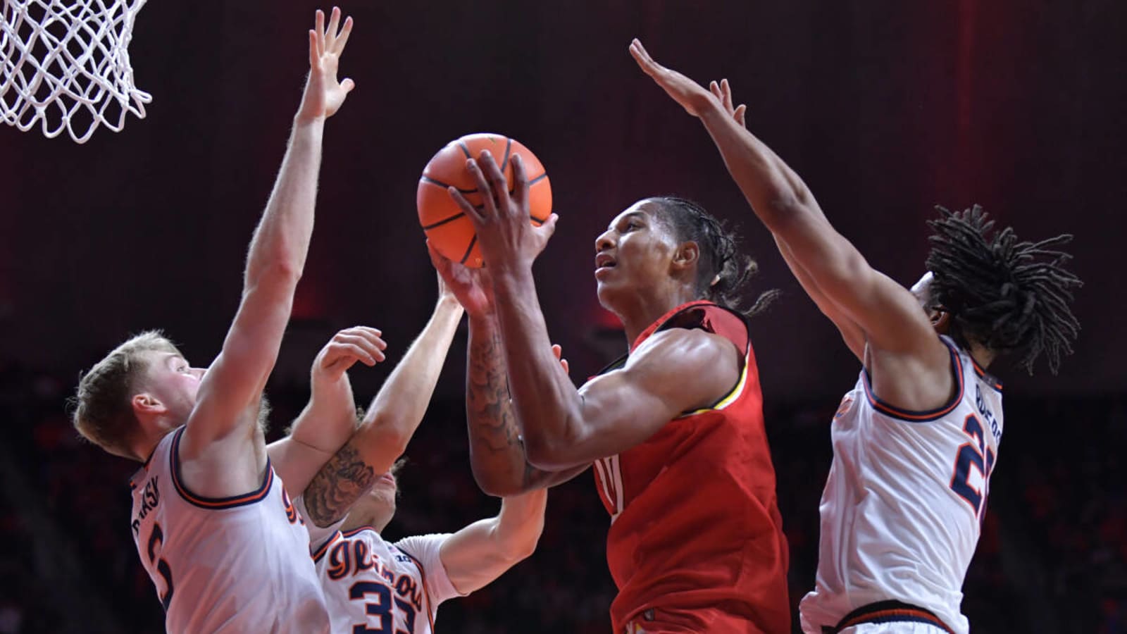 Watch: Julian Reese, Illinois Assistant Have Heated Exchange After Maryland&#39;s Upset Win